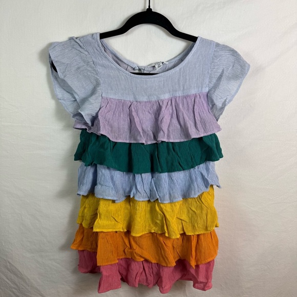 Crown & Ivy Colorful Layered Blouse Womens Size XS - Picture 1 of 4